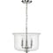 Progress Lighting Winslett Collection Brushed Nickel Three-Light Semi-Flush Convertible P350153-009 - alternate 4